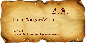 Leth Margaréta névjegykártya